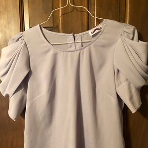 Grey blouse with fabulous sleeves